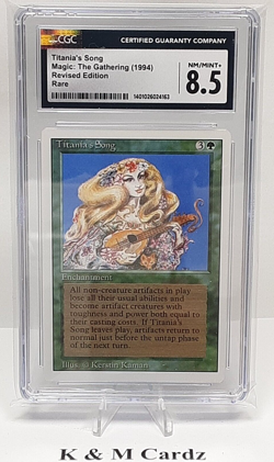 MTG - Revised - Titania's Song - Graded - CGC 8.5 - Vintage - Image 1
