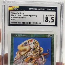 MTG - Revised - Titania's Song - Graded - CGC 8.5 - Vintage - Image 4