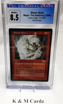MTG - Urza's Saga - Steam Blast - Graded - CGC 8.5 - Image 1