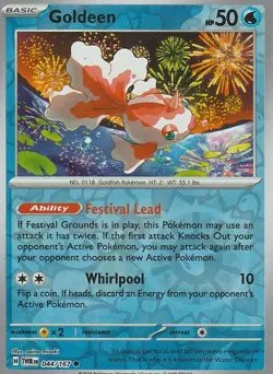 Goldeen 044/167 - Pokemon TCG TWM Twilight Masquerade NM Reverse Holo - Image 1