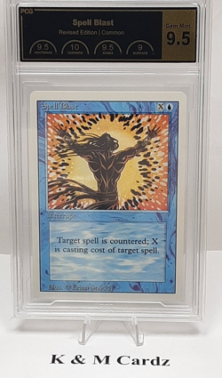 MTG - Revised - Spell Blast - Graded - PCG 9.5 - Vintage - Image 1