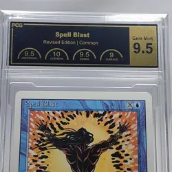 MTG - Revised - Spell Blast - Graded - PCG 9.5 - Vintage - Image 3
