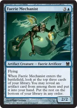Faerie Mechanist -Foil Light Play MTG Modern Masters - Image 1