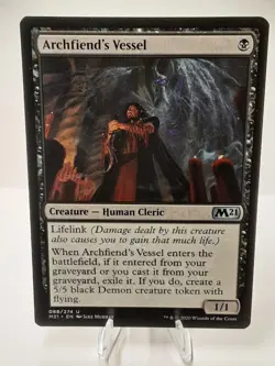 MTG - M21 - Archfiend's Vessel - #088 - Lightly Played - Image 1
