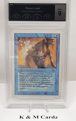 MTG - Revised - Power Leak - Graded - PCG 9.0 - Vintage - Image 1