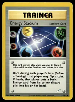 2002 Pokemon Neo - Destiny Energy Stadium #99 Light Play - Image 1