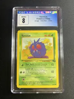 1999 POKEMON JUNGLE #63 VENONAT CGC 8 - Image 1
