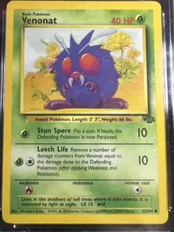 1999 POKEMON JUNGLE #63 VENONAT CGC 8 - Image 2