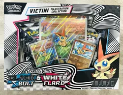 New Sealed Pokemon Black Bolt White Flare Victini Illustration 4 Booster Packs + - Image 1