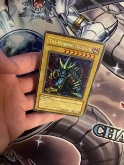 (YCL) Tri-Horned Dragon LOB-000 Secret Reverse Foil Error Unlimited YUGIOH VLP - Image 3