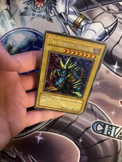 (YCL) Tri-Horned Dragon LOB-000 Secret Reverse Foil Error Unlimited YUGIOH VLP - Image 4