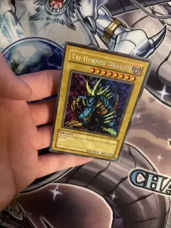 (YCL) Tri-Horned Dragon LOB-000 Secret Reverse Foil Error Unlimited YUGIOH VLP - Image 5
