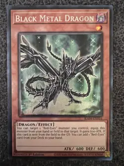 Yugioh Black Metal Dragon RA04-EN016 Prismatic Collector’s Rare 1st Edition NM - Image 1