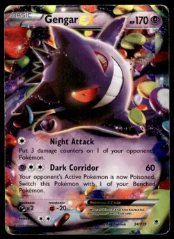 Pokemon TCG XY - Phantom Forces #34/119 Gengar EX HP - Image 1