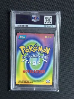 1999 TOPPS POKEMON THE MOVIE EDT RAINBOW FOIL #E9 BLASTOISE #9 PSA 8 - Image 2