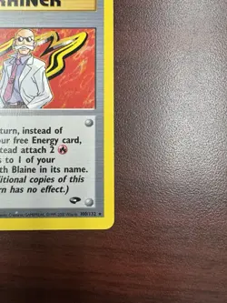 1st Edition Blaine (LP) 100/132 Non-Holo Rare Trainer Gym Challenge Pokemon TCG - Image 5