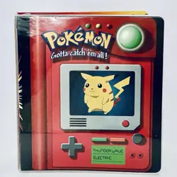 Pokemon Nintendo TCG Card Binder Pokedex Pikachu Rare HTF Official Vintage 1991 - Image 1