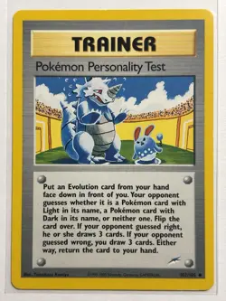 Pokemon Personality Test 102/105 - Neo Destiny Trainer Pokemon TCG WOTC - Image 1