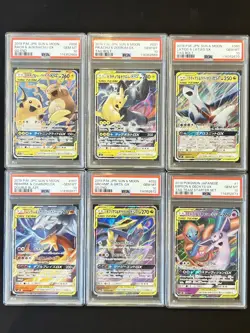 PSA 10 Pokemon Card Japanese Tag Team GX RR 6 Card Bulk Different Types Holo - Image 1