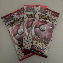 Pokemon Japanese 3 Packs Sealed 151 Rare New - Image 1