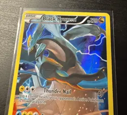 Pokemon TCG Black Kyurem XY80 Full Art Black Star Holo LP Promo 2015 Mint - Image 3