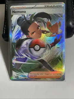 Pokemon TCG Nemona Trainer Full Art Paldean Fates Holo Ultra Rare Card 238/091 - Image 1