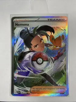 Pokemon TCG Nemona Trainer Full Art Paldean Fates Holo Ultra Rare Card 238/091 - Image 4