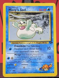 Misty's Seel 91/132 Gym Challenge Uncommon Regular 1999 WOTC Pokemon TCG NM - Image 3