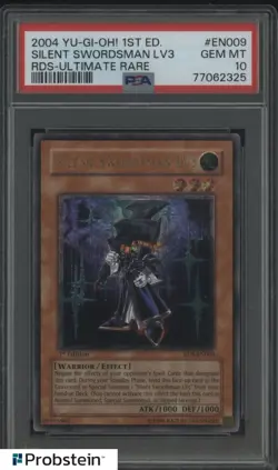 2004 Yu-Gi-Oh! 1st Ed RDS Ultimate Rare #EN009 Silent Swordsman LV3 PSA 10 - Image 1