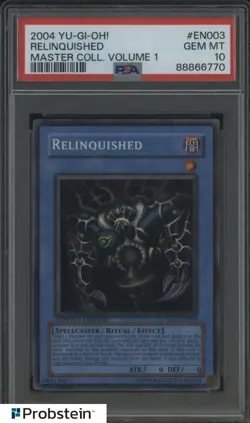 2004 Yu-Gi-Oh! Master Coll Volume 1 #EN003 Relinquished PSA 10 GEM MINT - Image 1