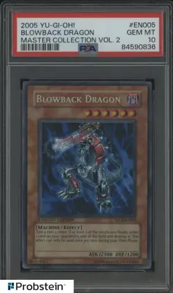 2005 Yu-Gi-Oh! Master Coll Volume 2 #EN005 Blowback Dragon PSA 10 GEM MINT - Image 1