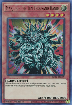 Manju of the Ten Thousand Hands (GFP2-EN099) - Ultra Rare First ed. Yu-Gi-Oh! - Image 1