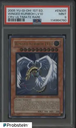 2005 Yu-Gi-Oh! 1st Ed CRV Ultimate Rare #EN005 Winged Kuriboh LV10 PSA 9 - Image 1