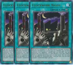 Yu-Gi-Oh! 3x Clockwork Night RA03-EN071 Prismatic Ultimate Rare Playset - Image 1