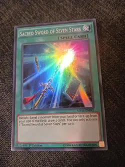 Yugioh Sacred Sword of Seven Stars MP14-EN042 Super Rare 1st Edition - Image 1