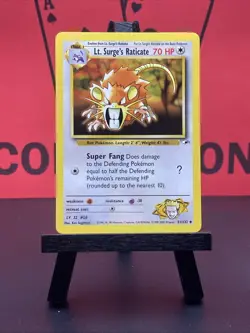 Lt. Surge's Raticate 51/132 Gym Heroes Uncommon Regular 1999 WOTC Pokemon TCG LP - Image 2