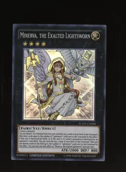 Yu-Gi-Oh! Minerva The Exalted Lightsworn YCSW-EN008 Super Rare Prize Card - Image 1