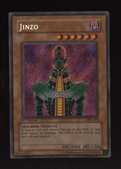 Yu-Gi-Oh! Jinzo Pharaoh's Servant Reverse Foil Error Secret Rare PSV-000 - Image 1