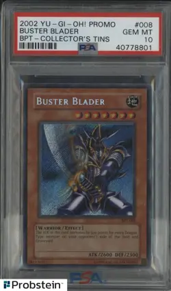 2002 Yu-Gi-Oh! Promo BPT Collector's Tins #008 Buster Blader PSA 10 GEM MINT - Image 1
