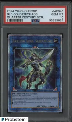 2024 Yu-Gi-Oh! ES01 Quarter Cntry SCR AE046 Black Luster Soldier Of Chaos PSA 10 - Image 1