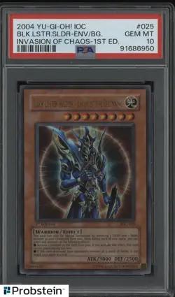 2004 Yu-Gi-Oh! IOC 1st Ed #025 Black Luster Soldier Envoy/Beginning PSA 10 - Image 1