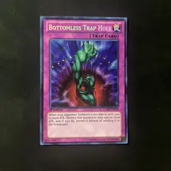 Yugioh LCJW-EN078 Bottomless Trap Hole Secret 1st NM VERY HARD TO FIND + BONUS!! - Image 1