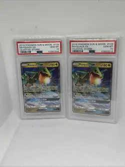 Rayquaza GX 109/168 Pokemon Celestial Storm Sun & Moon Ultra Rare Card PSA 10 1x - Image 1