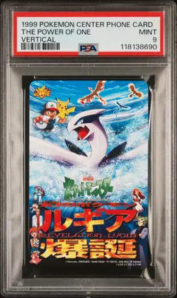 1999 POKEMON CENTER PHONE CARD VERT THE POWER OF ONE PSA 9 - Image 1