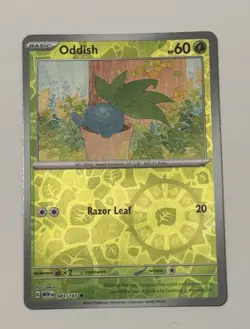 Oddish Reverse Holo 043/165 Scarlet & Violet 151 Card Pokemon TCG Grass - Image 1