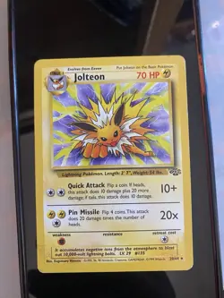 Pokemon Jolteon 20/64 Unlimited Edition Jungle Regular Card - Image 1