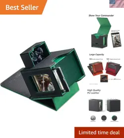Elegant Commander Card Deck Holder - Magnetic Closure & Dice Storage Tray - Image 1