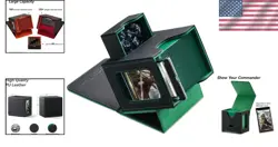 Elegant Commander Card Deck Holder - Magnetic Closure & Dice Storage Tray - Image 2