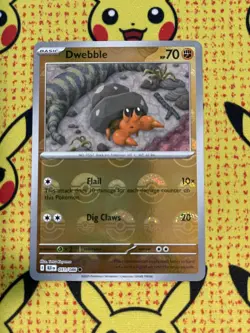 Pokemon TCG Scarlet Violet Black Bolt Dwebble 051/086 Pokeball Reverse Holo NM - Image 1