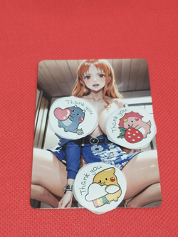 Nami One Piece Goddess Beauty Anime Girl Holo waifu custom Card - Image 1